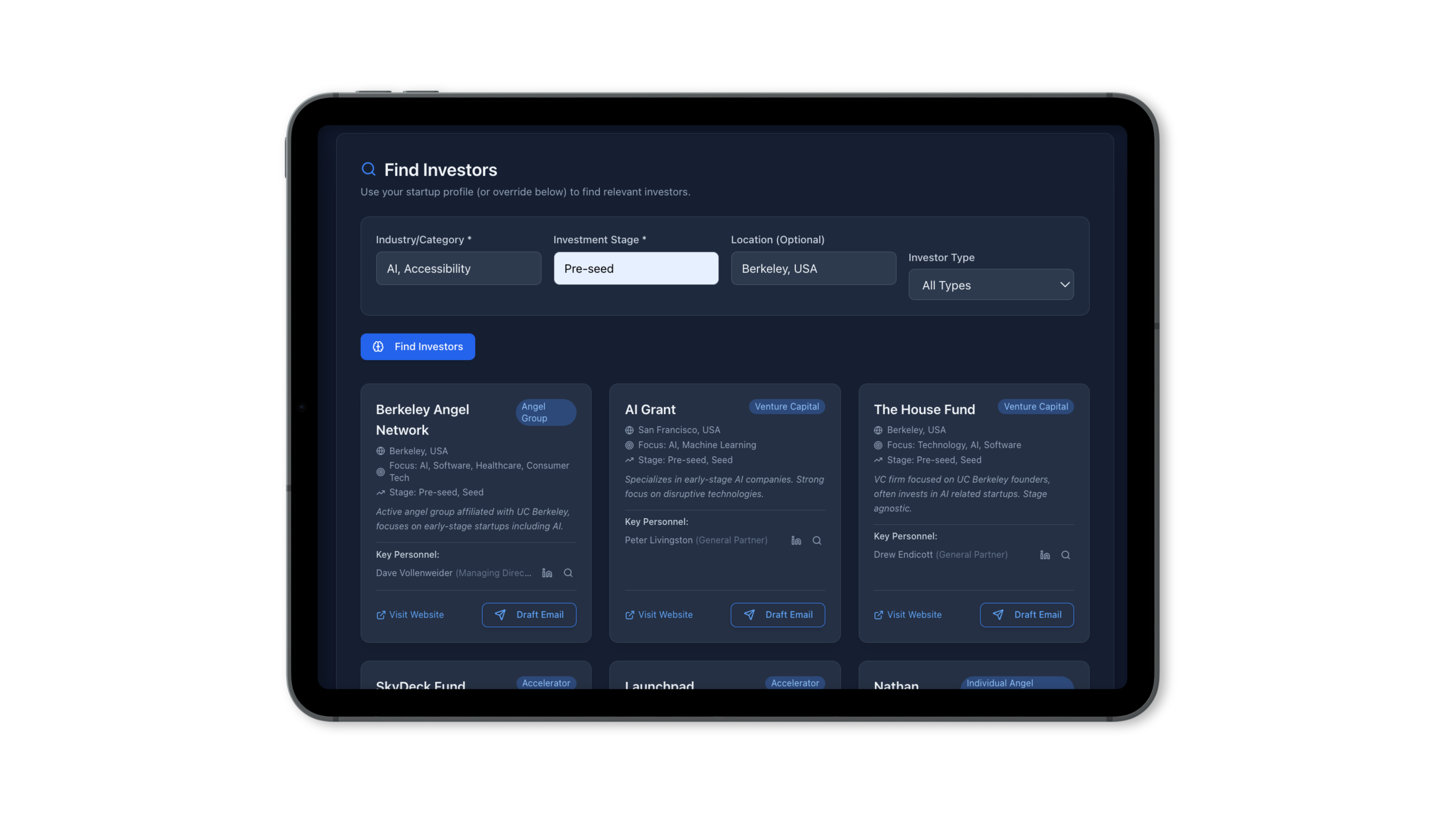 Invesho investor matching